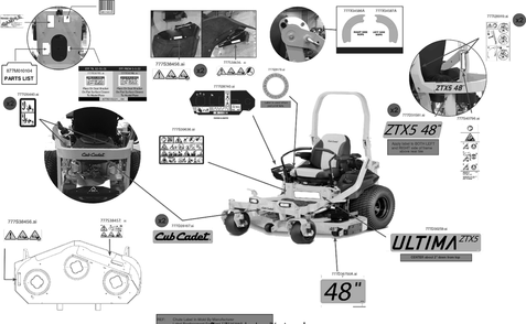 Part Location Diagram of 777D36750A MTD LBL-48 DECK
